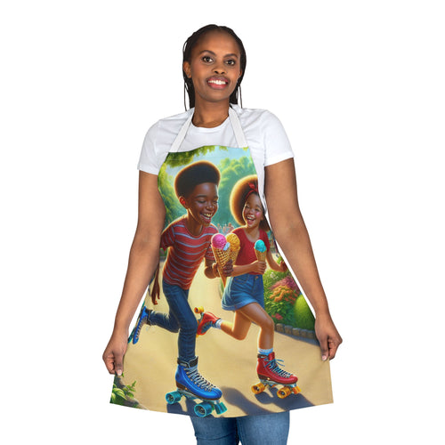 Playful Kids Apron with 5-Color Straps - Perfect for Baking and Cooking Fun!