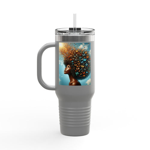 Inspirational Butterfly Insulated Travel Mug - 40oz | Eco-Friendly Drinkware