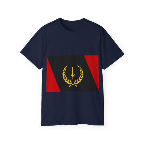 Unisex Ultra Cotton Tee with African American Flag