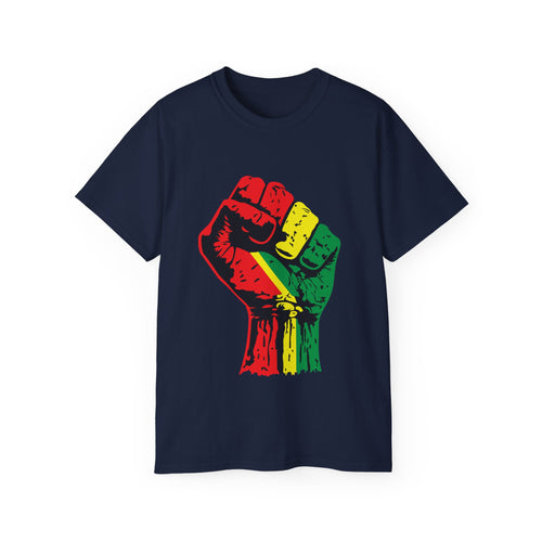 Unisex Ultra Cotton Tee with Black Power Fist