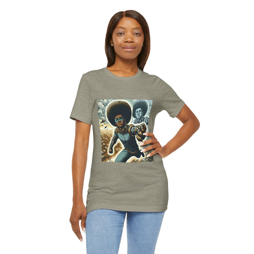 Young Black Superhero Unisex Jersey Short Sleeve Tee