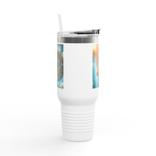 Inspirational Butterfly Insulated Travel Mug - 40oz | Eco-Friendly Drinkware