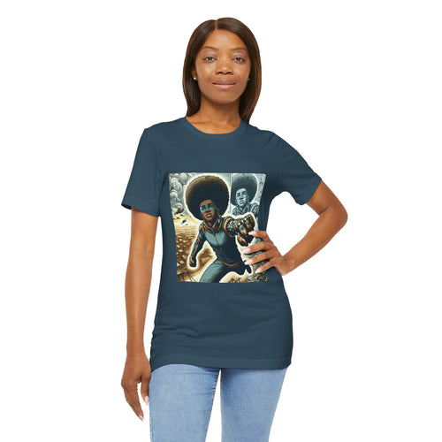 Young Black Superhero Unisex Jersey Short Sleeve Tee