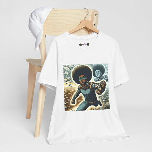 Young Black Superhero Unisex Jersey Short Sleeve Tee