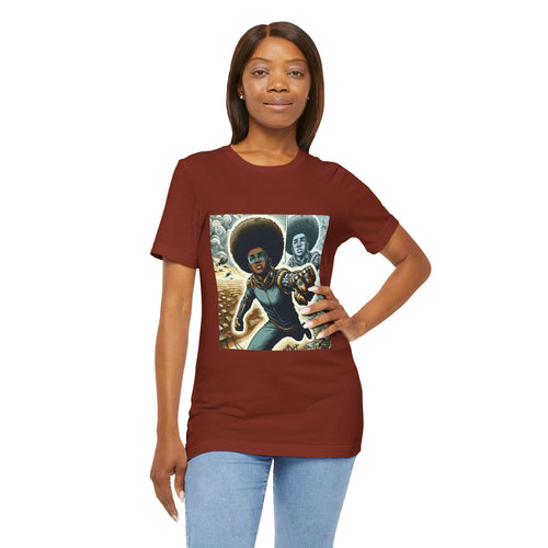 Young Black Superhero Unisex Jersey Short Sleeve Tee