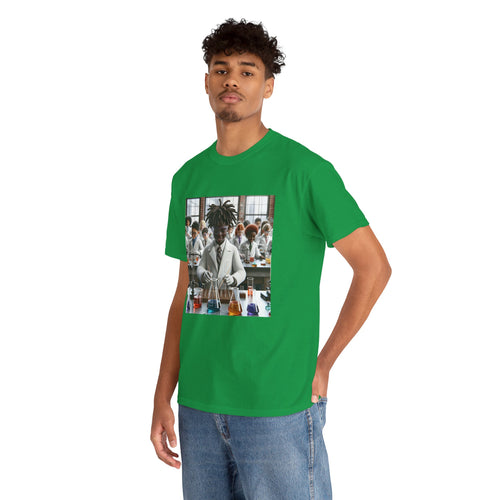 Unisex Heavy Cotton Tee with Chemistry Lab Design