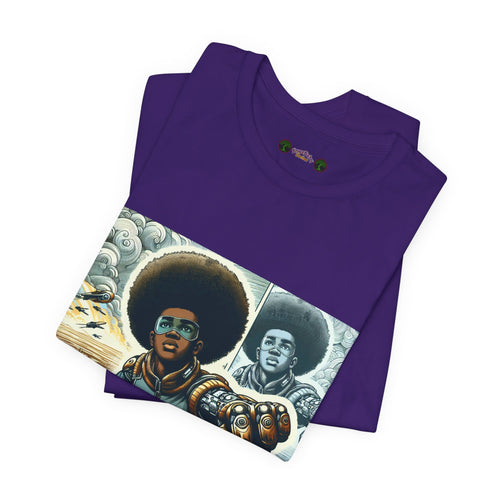 Young Black Superhero Unisex Jersey Short Sleeve Tee