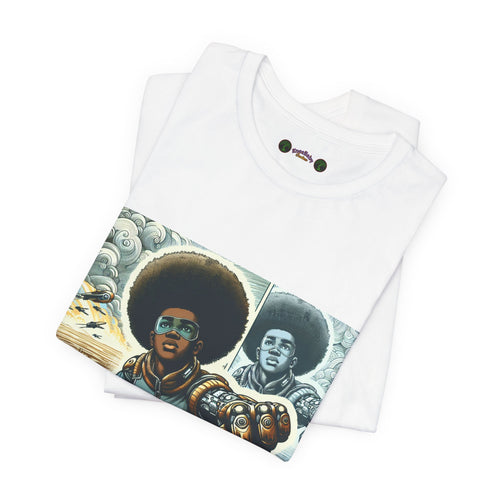 Young Black Superhero Unisex Jersey Short Sleeve Tee