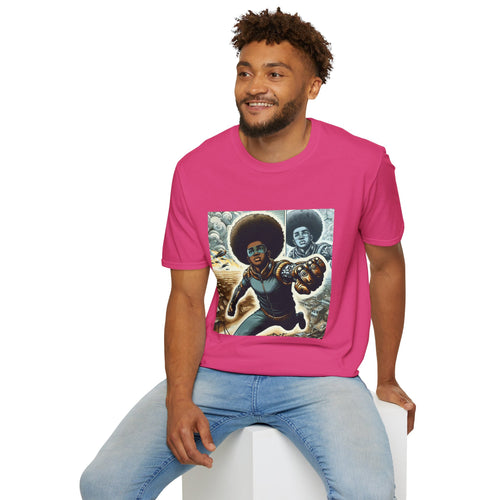 Young Black Superhero Unisex Soft Style T-Shirt