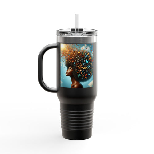 Inspirational Butterfly Insulated Travel Mug - 40oz | Eco-Friendly Drinkware