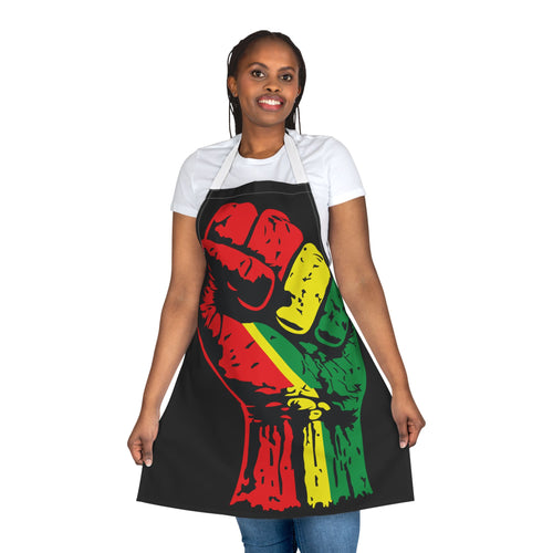 Rasta Pride Apron with 5-Color Straps - Perfect for Chefs and Grill Enthusiasts