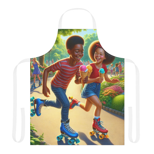 Playful Kids Apron with 5-Color Straps - Perfect for Baking and Cooking Fun!