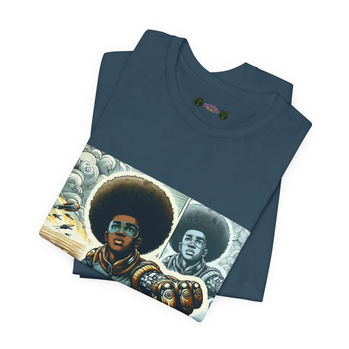 Young Black Superhero Unisex Jersey Short Sleeve Tee