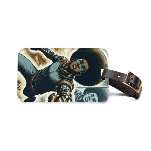 Comic-Inspired Luggage Tag for Adventurers