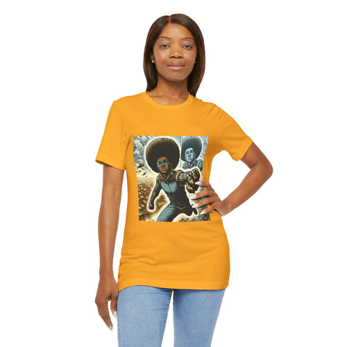 Young Black Superhero Unisex Jersey Short Sleeve Tee