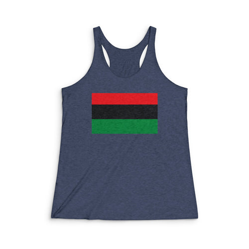 Pan African Flag Women's Tri-Blend Racerback Tank