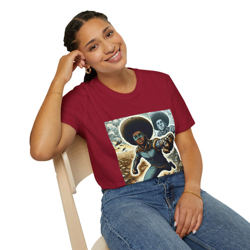 Young Black Superhero Unisex Soft Style T-Shirt
