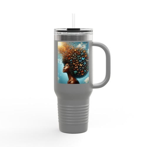 Inspirational Butterfly Insulated Travel Mug - 40oz | Eco-Friendly Drinkware