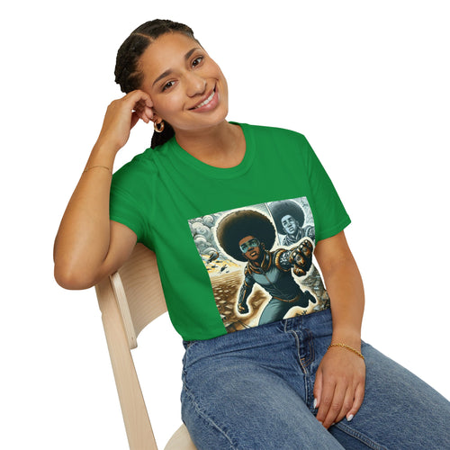 Young Black Superhero Unisex Soft Style T-Shirt