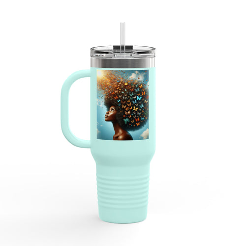 Inspirational Butterfly Insulated Travel Mug - 40oz | Eco-Friendly Drinkware