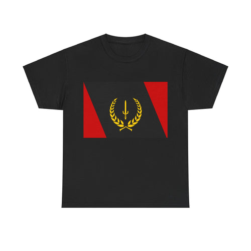 Unisex Heavy Cotton Tee with African American Heritage Flag