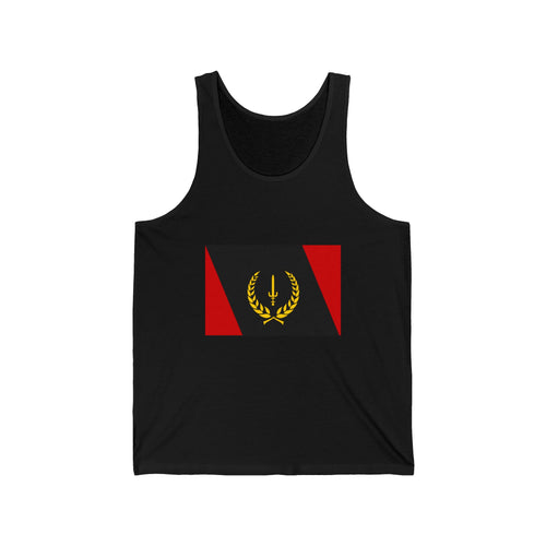 Unisex Jersey Tank Top with African American Heritage Flag