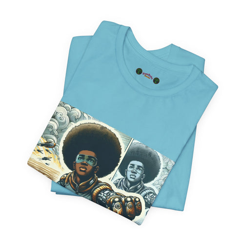 Young Black Superhero Unisex Jersey Short Sleeve Tee