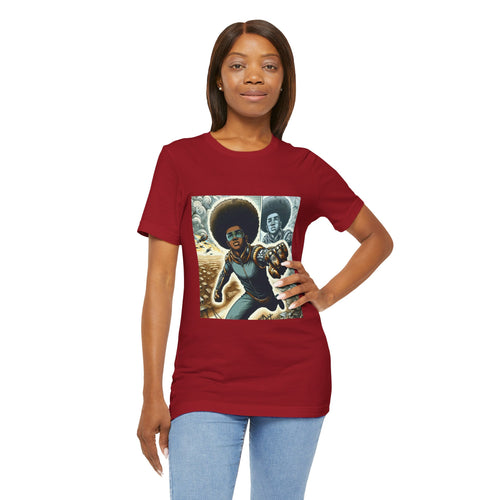 Young Black Superhero Unisex Jersey Short Sleeve Tee