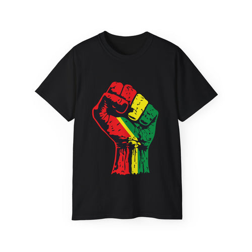 Unisex Ultra Cotton Tee with Black Power Fist