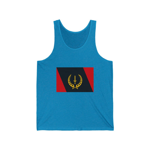 Unisex Jersey Tank Top with African American Heritage Flag