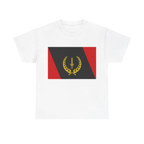 Unisex Heavy Cotton Tee with African American Heritage Flag