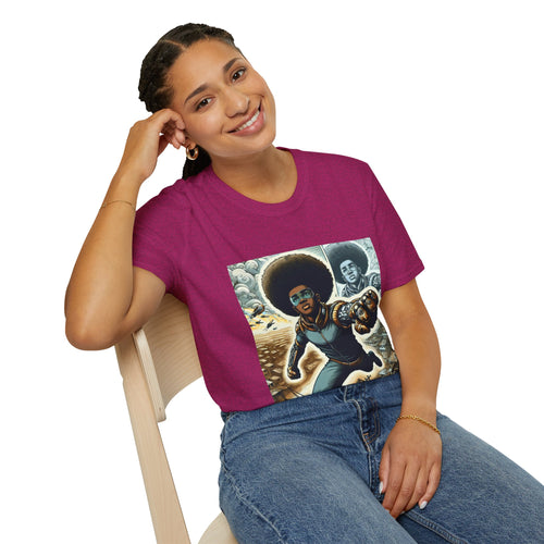 Young Black Superhero Unisex Soft Style T-Shirt