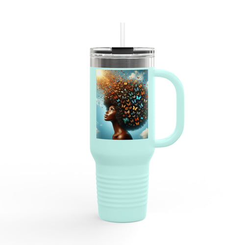 Inspirational Butterfly Insulated Travel Mug - 40oz | Eco-Friendly Drinkware