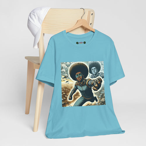 Young Black Superhero Unisex Jersey Short Sleeve Tee