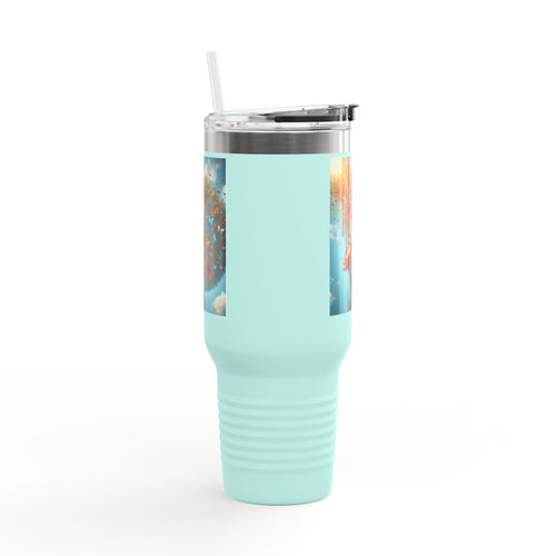 Inspirational Butterfly Insulated Travel Mug - 40oz | Eco-Friendly Drinkware