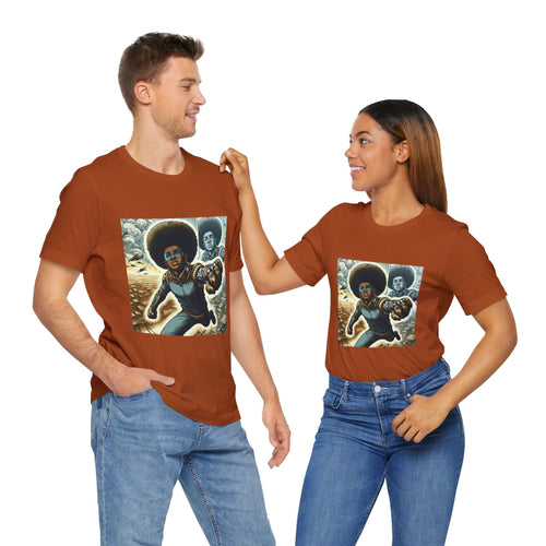Young Black Superhero Unisex Jersey Short Sleeve Tee