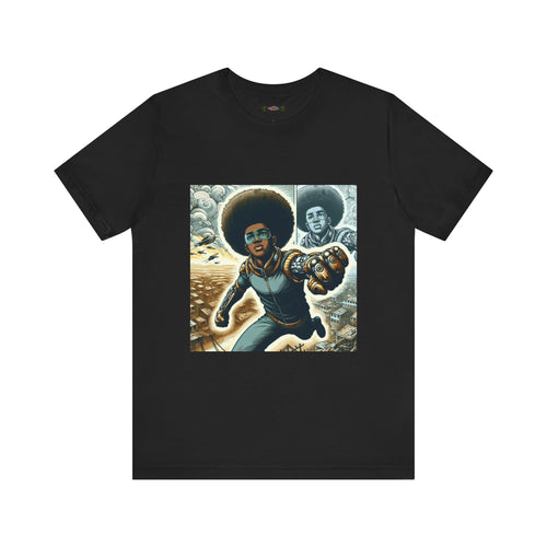 Young Black Superhero Unisex Jersey Short Sleeve Tee
