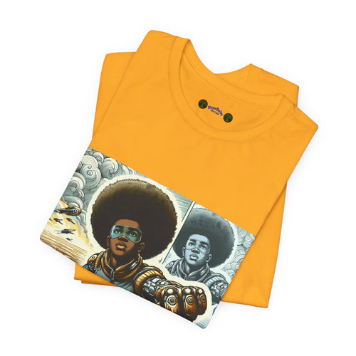 Young Black Superhero Unisex Jersey Short Sleeve Tee