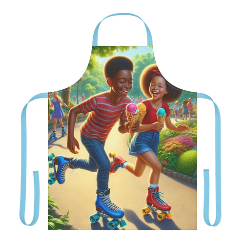 Playful Kids Apron with 5-Color Straps - Perfect for Baking and Cooking Fun!