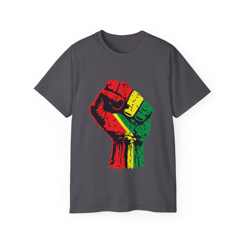 Unisex Ultra Cotton Tee with Black Power Fist