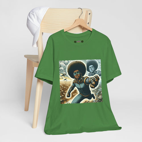 Young Black Superhero Unisex Jersey Short Sleeve Tee