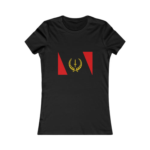 Feminine Fit Tee with African American Heritage Flag