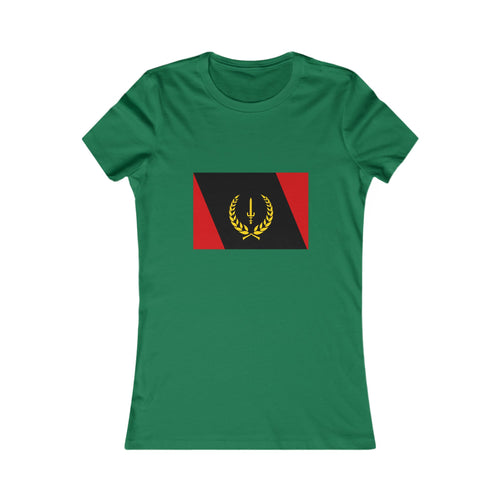 Feminine Fit Tee with African American Heritage Flag