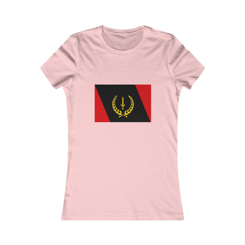 Feminine Fit Tee with African American Heritage Flag