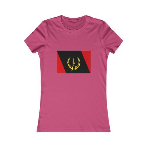Feminine Fit Tee with African American Heritage Flag