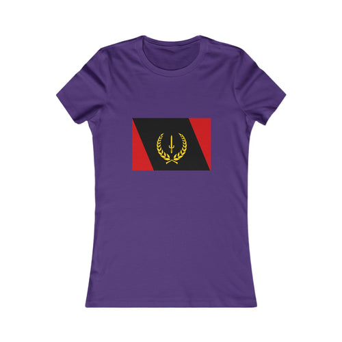 Feminine Fit Tee with African American Heritage Flag