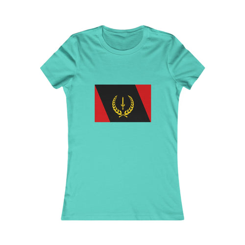 Feminine Fit Tee with African American Heritage Flag