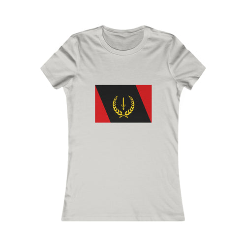 Feminine Fit Tee with African American Heritage Flag