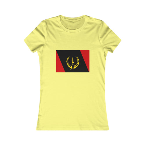 Feminine Fit Tee with African American Heritage Flag