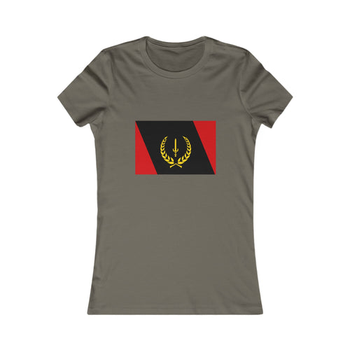 Feminine Fit Tee with African American Heritage Flag